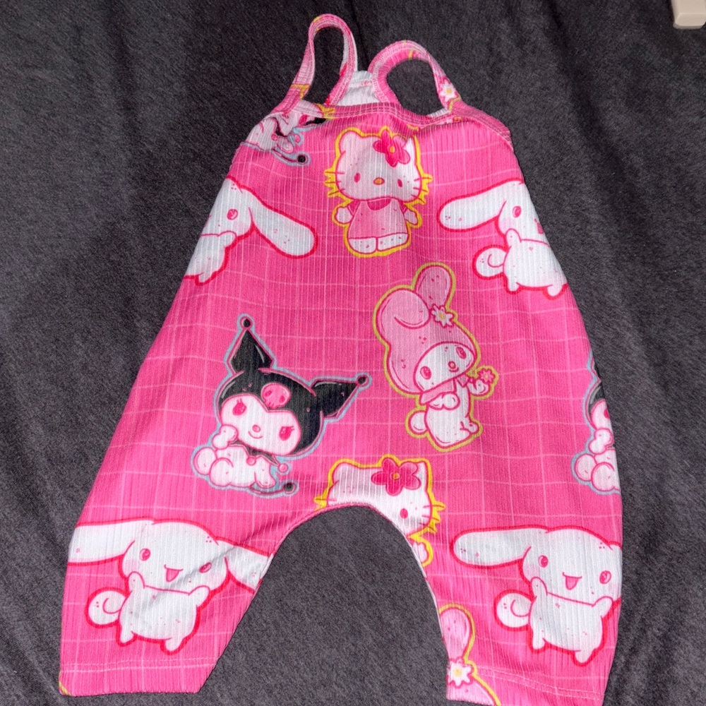 Pink Character Print Baby Romper Sanrio 0-3m